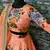 Hypnotizing Peach Pearl, Dori and Sequins Embroidered Art Silk Fabric Lehenga choli for bride