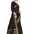 Leeza Store Women's Cotton Silk Golden Zari Border Jacquard Woven Plain Solid Saree with Unstitched Blouse Piece