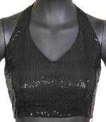 Black Sequence Fabric readymade-blouse