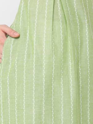 Light-green woven cotton ethnic-kurtis 4