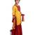 Yellow Floral Printed  Kurti with embroidered yoke work and Red Sharara and dupatta