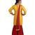 Yellow Floral Printed  Kurti with embroidered yoke work and Red Sharara and dupatta