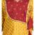 Yellow Floral Printed  Kurti with embroidered yoke work and Red Sharara and dupatta