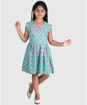 Kinder Kids  Pink Floral Printed Dress adjustable at waist 1