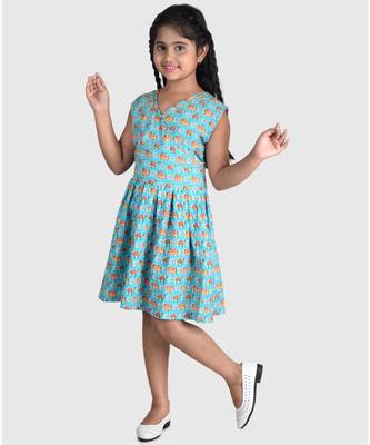 Kinder Kids  Pink Floral Printed Dress adjustable at waist 3