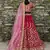 Maroon Dori, Badla And Sequins Embroidered Raw Silk Semi Stitched Lehenga Choli