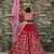 Maroon Dori, Badla And Sequins Embroidered Raw Silk Semi Stitched Lehenga Choli