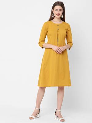 Yellow embroidered flex short-dresses 1