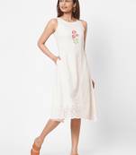 Off-white embroidered flex short-dresses