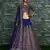 Engaging Navy Blue Zari &Glitter Sequins Embroidered Art Silk Party wear Lehenga