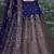 Engaging Navy Blue Zari &Glitter Sequins Embroidered Art Silk Party wear Lehenga