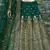 Marvelous Green Zari & Glitter Sequins Embroidered Art Silk Bridal Lehenga choli