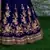 Dark Blue Thread, Dori, Zari and Embroidered with Diamond Work Taffeta Silk Semi Stitched wedding Lehenga