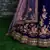 Dark Blue Thread, Dori, Zari and Embroidered with Diamond Work Taffeta Silk Semi Stitched wedding Lehenga