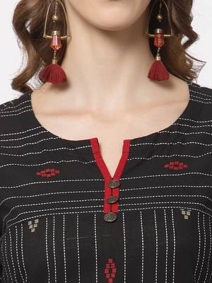Black printed cotton cotton-kurtis 5