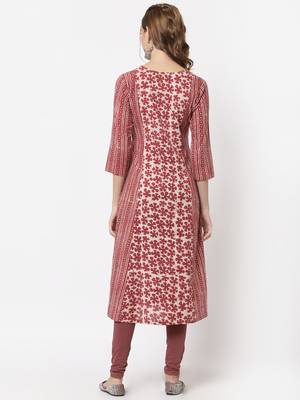 Purple printed cotton cotton-kurtis 2