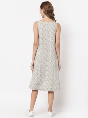 White printed cotton short-dresses 2