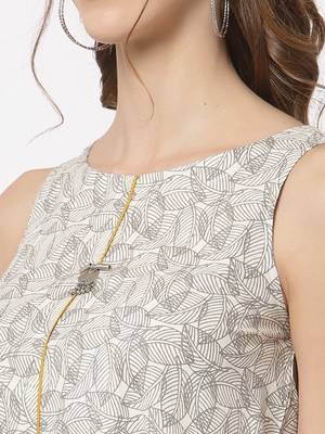 White printed cotton short-dresses 5