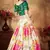 Cream Sequins Embroidered Organza Semi Stitched Floral Lehenga for wedding