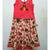 PInk Floral skirt with Pink top  and a matching neckpiece