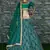 Soothing Turquoise Embroidered Art Silk Semi Stitched Wedding lehenga