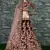 Exquisite Maroon Thread, Dori & Sequins Embroidered Velvet Semi Stitched bridal lehenga