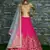 Engaging Pink Thread, Dori & Sequins Embroidered Silk Semi Stitched Party wear lehenga