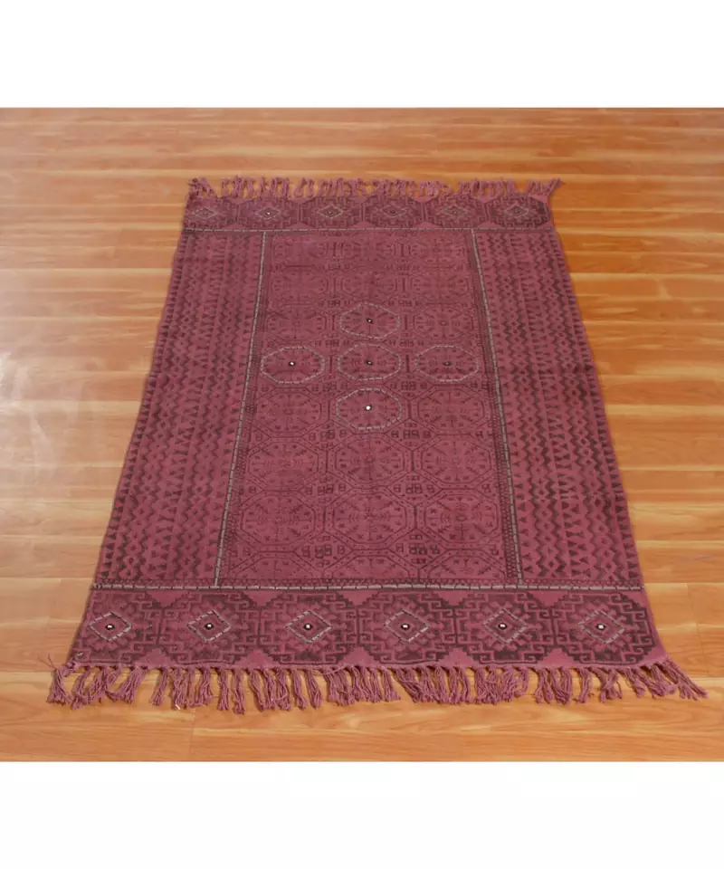 10x16 Ft Rug For Lounge Decor Handmade Cotton Dhurrie Area Rug Bohemian Kilims