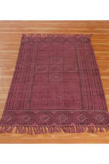 4x20 Ft Rug For Lounge Decor Handmade Cotton Dhurrie Area Rug Bohemian Kilims