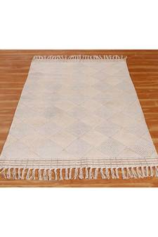 9x12 Ft Hand Block Printed Rug Handmade Cotton Dhurrie Area Rugs Indoor Floor Decor Carpet Flatwoven