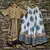 Botanical Blue Flower Butta printed & Dori and Sequins embroidered Art Silk Wedding Lehenga