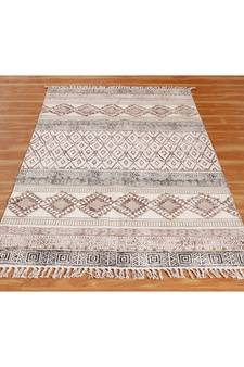 6x12 Ft Geometric Cotton Dhurrie Handmade Area Rug Boho Kilim Garden Yoga Rug