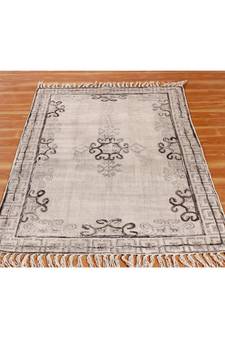 3x5 Ft Hand Block Printed Rug Boho Kilim Area Rug Outdoor Patio Decor Flat Woven