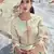 Cream printed cotton salwar