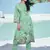 Green printed cotton salwar