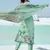 Green printed cotton salwar