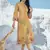 Yellow printed cotton salwar
