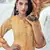 Yellow printed cotton salwar