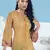 Yellow printed cotton salwar