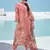 Peach printed cotton salwar