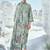 Teal printed cotton salwar