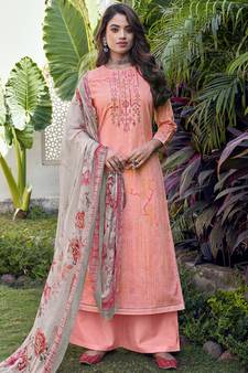Pink embroidered cotton salwar