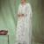Off white embroidered jacquard salwar