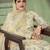 Yellow embroidered jacquard salwar