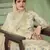 Yellow embroidered jacquard salwar