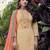 Beige embroidered cotton salwar