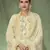 Yellow embroidered jacquard salwar