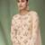 Beige embroidered jacquard salwar