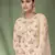 Beige embroidered jacquard salwar