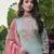 Turquoise embroidered cotton salwar